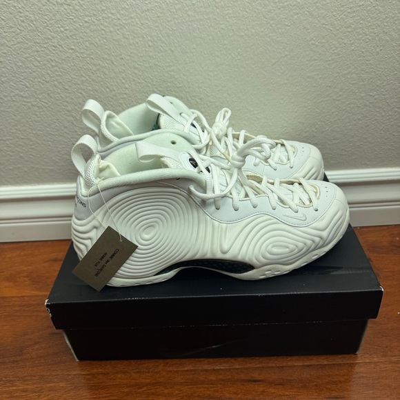 Nike Air Foamposite One Comme des Garcons Homme Plus White Size 10.5 - Picture 1 of 8